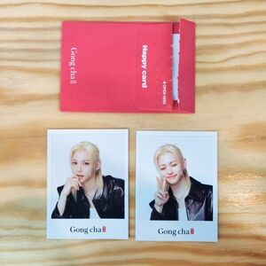 Stray Kids Felix x Gong Cha Official Happy Card SET of 2 Leather Jacket K-pop
